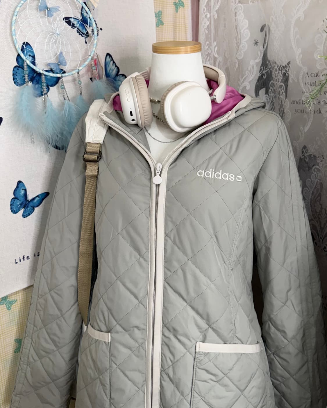 아디다스 연카키 퀼팅 후드 자켓 상품이미지3