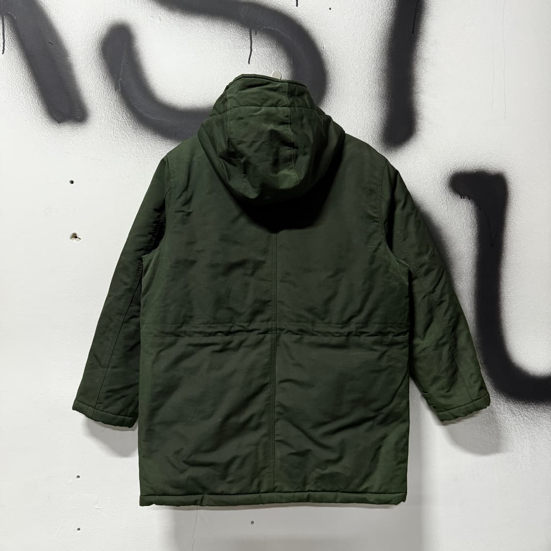 리바이스 리프 패턴 플리스 후드 파카 카키 상품이미지2