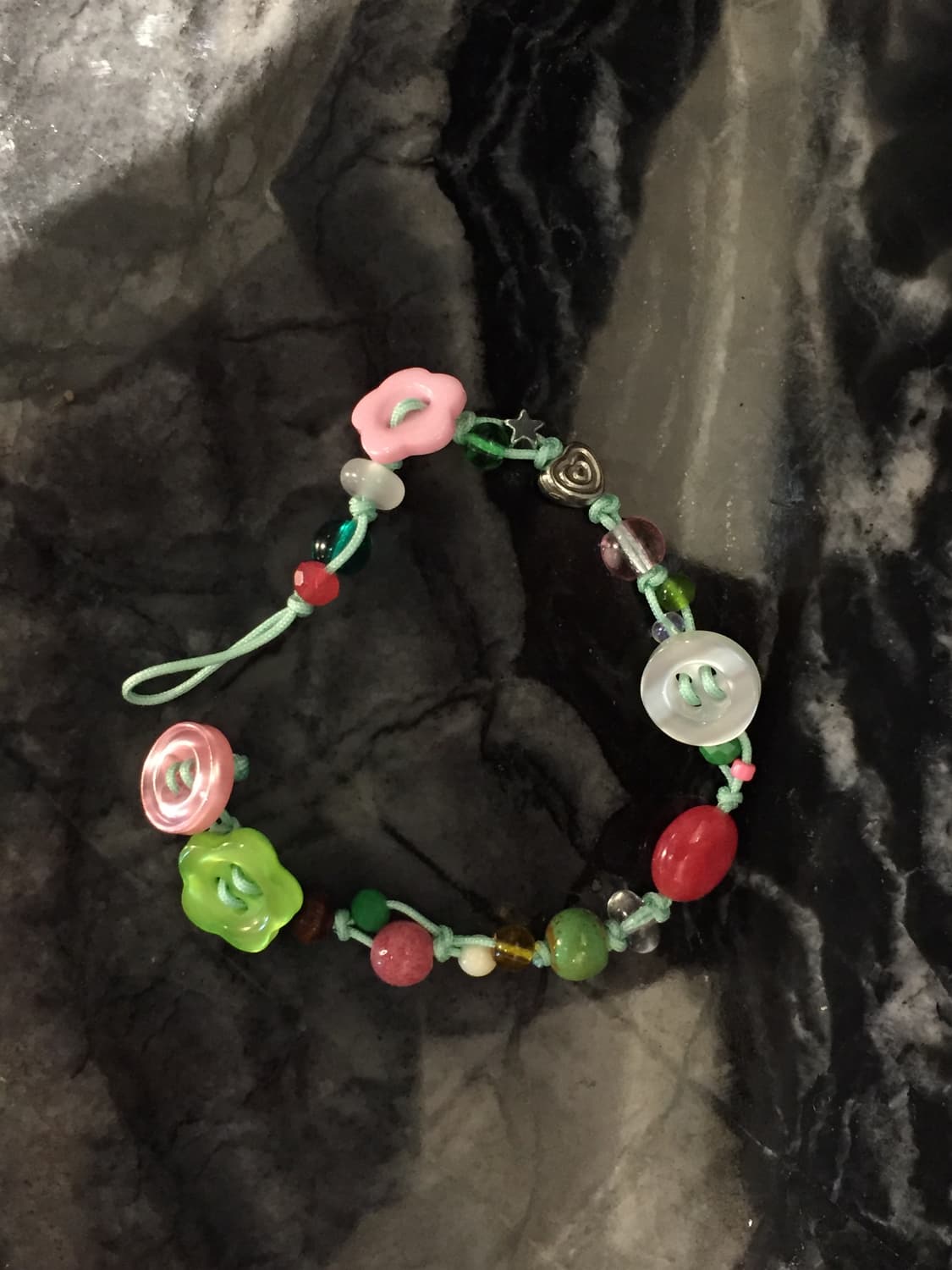 PG 단추 비즈 팔찌 상품이미지1