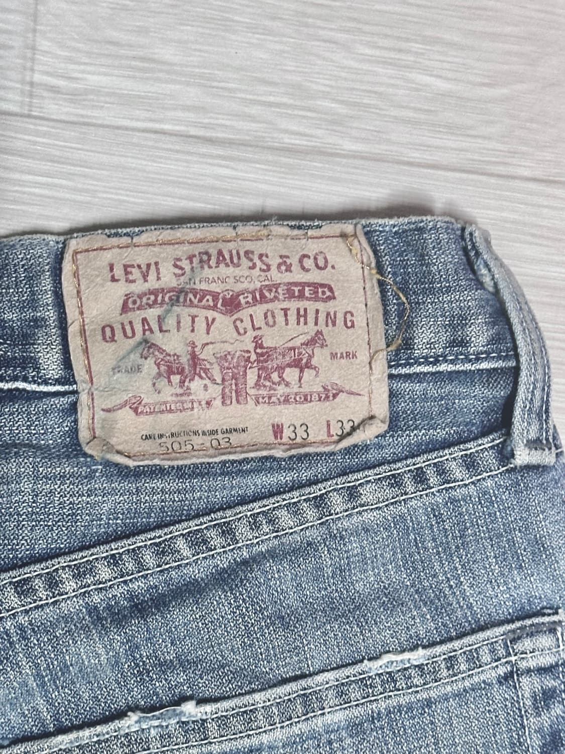 00s 리바이스 levis 505 데님 팬츠 japan made 실측 3 상품이미지5