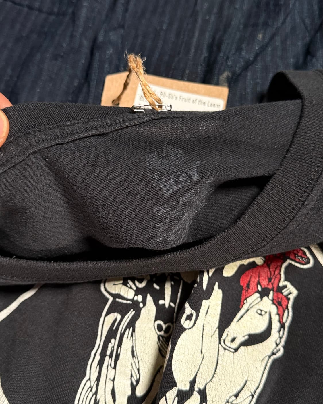 90-00‘s 프룻오브더룸 도그 타번 그래픽 티셔츠 2XL 상품이미지5