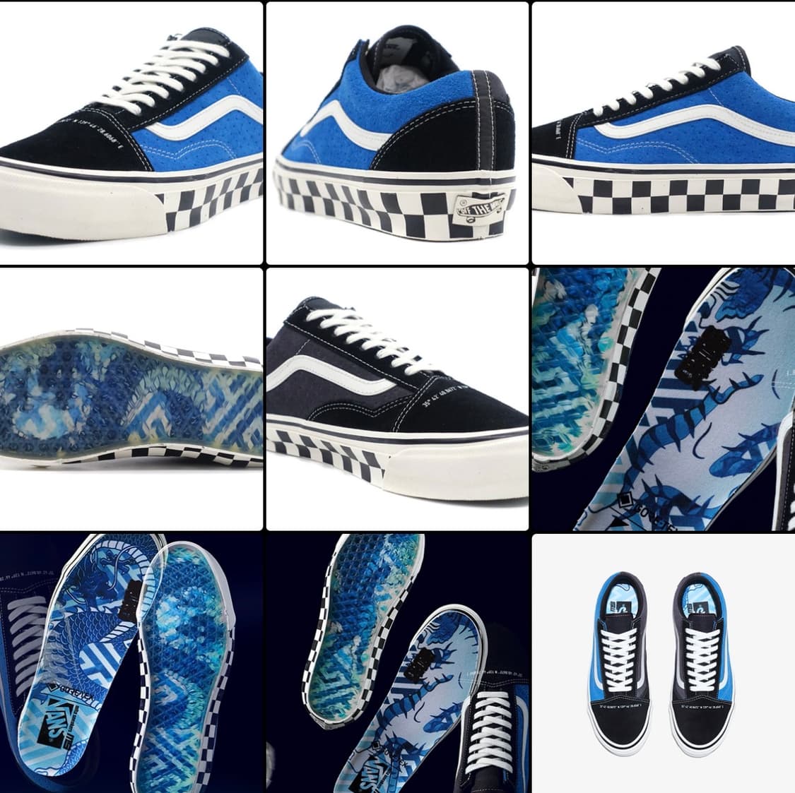 285 반스 미타 스니커즈 프리미엄 올드스쿨 고어텍스 블랙 블루 상품이미지5