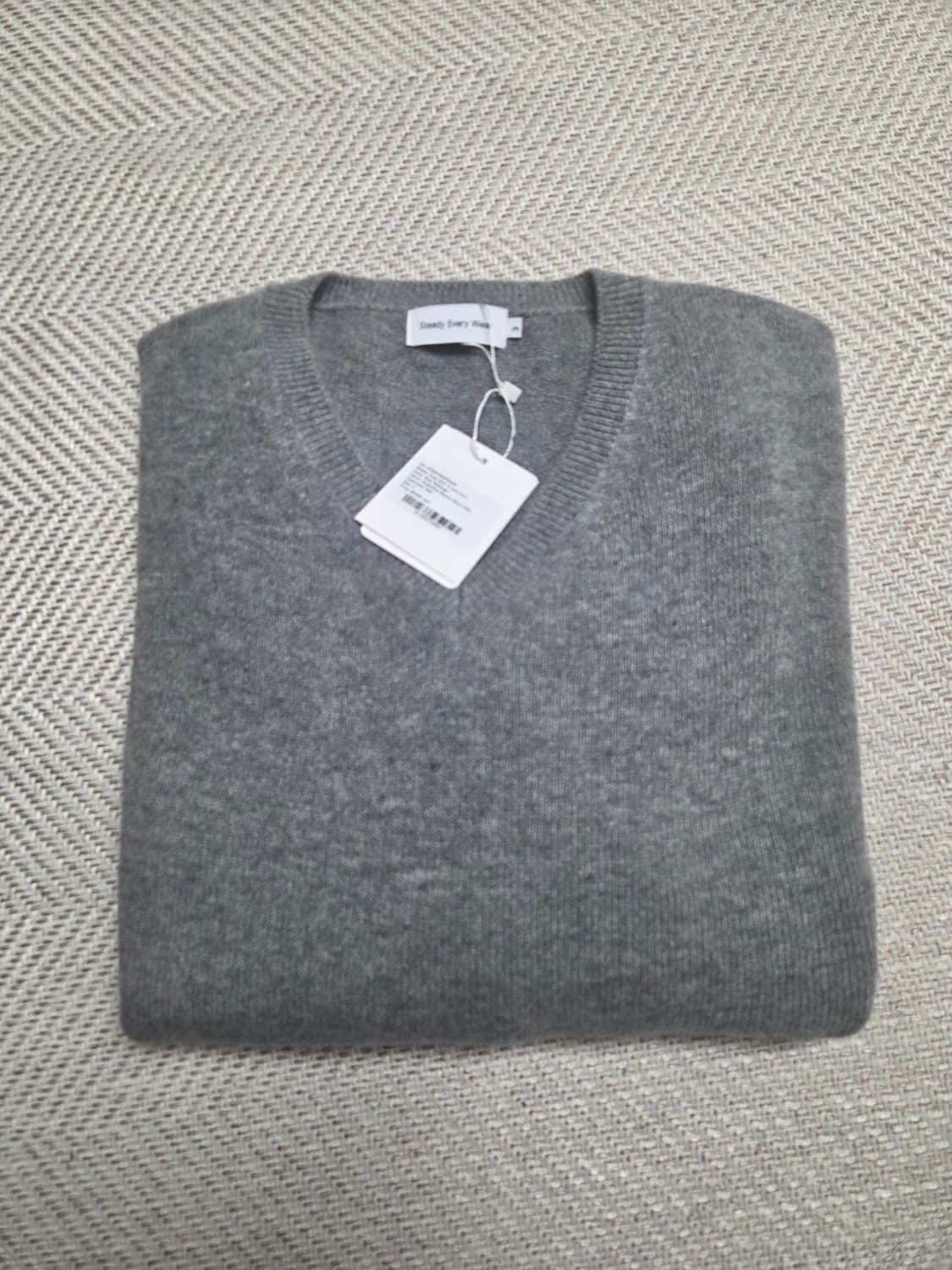 sew 코지 울 캐시미어 브이넥 니트(그레이 멜란지) 3 사이즈 상품이미지1