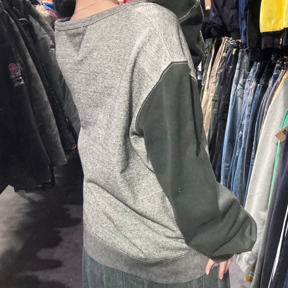 [IM] 폴로 배색 스웻셔츠 그레이 상품이미지8