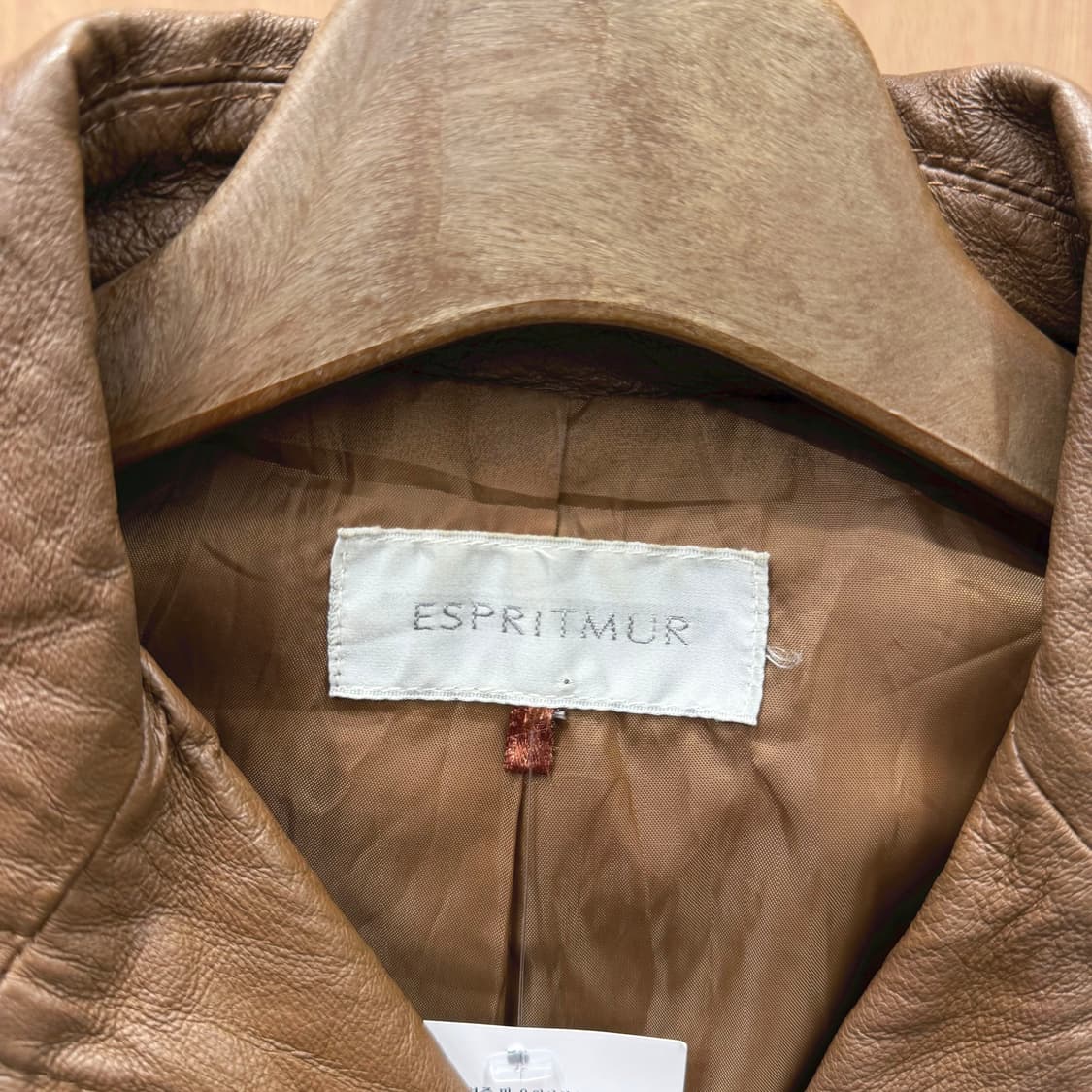 빈티지 레더 라이더 자켓 숄더 스트랩 디테일 레귤러핏 브라운 상품이미지7