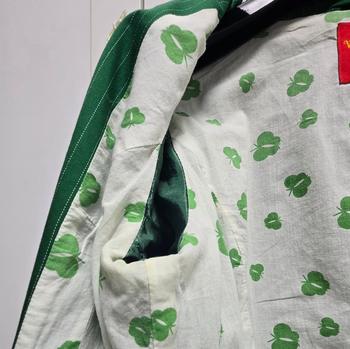 빈티지 비비안웨스트우드 레드라벨 그린 스트라이프 자켓 38사이즈 상품이미지7