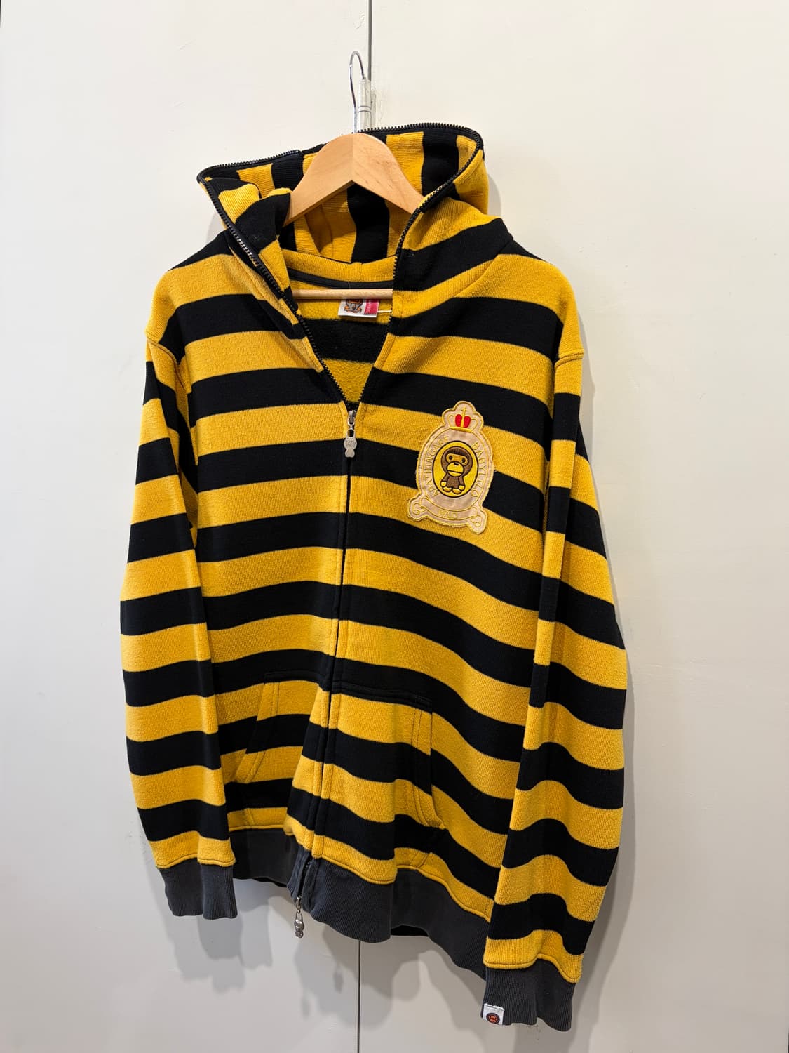 베이프 베이비 마일로 스트라이프 후드 집업 상품이미지3