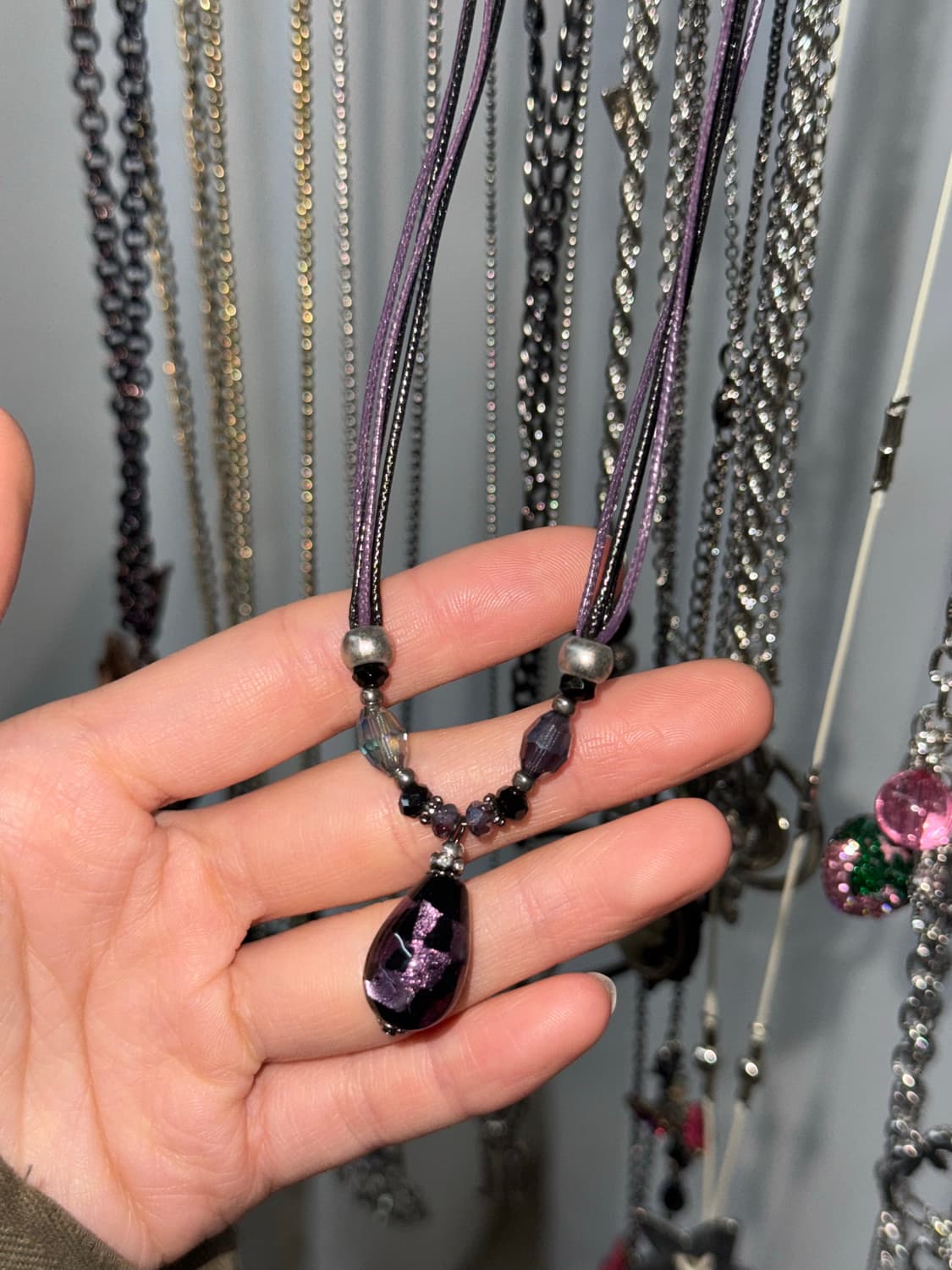 오리엔탈 글래스 비즈 네크리스 상품이미지1