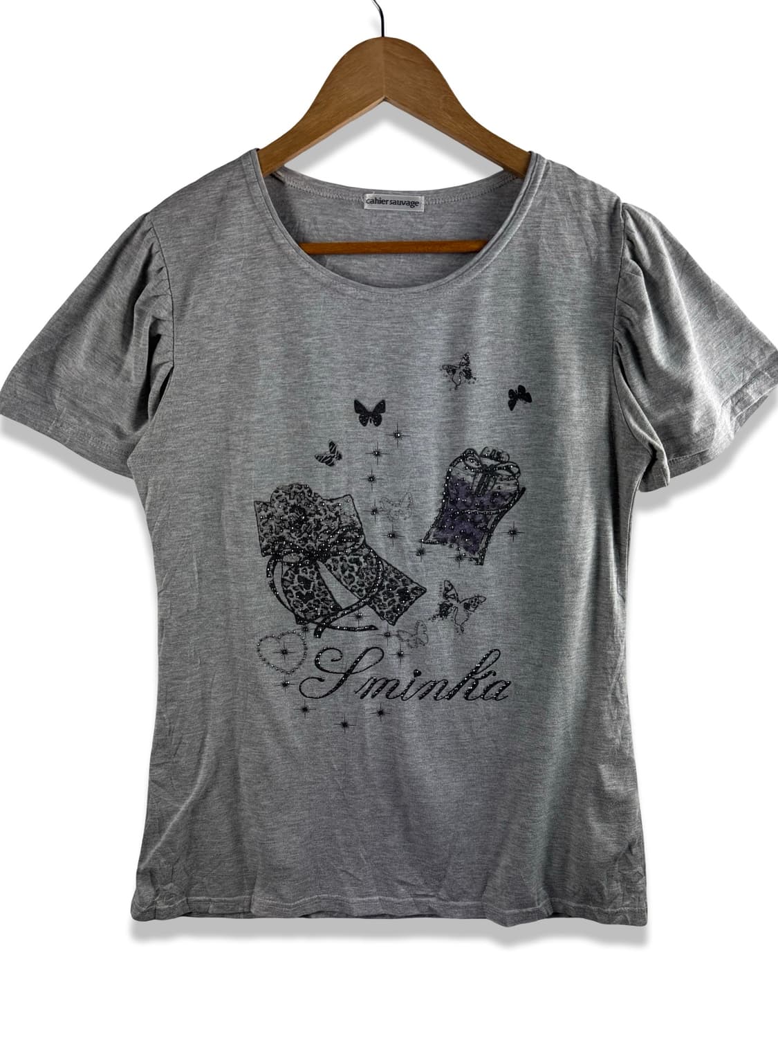 JPN 키치 프린팅 그레이 슬리브2382 상품이미지1