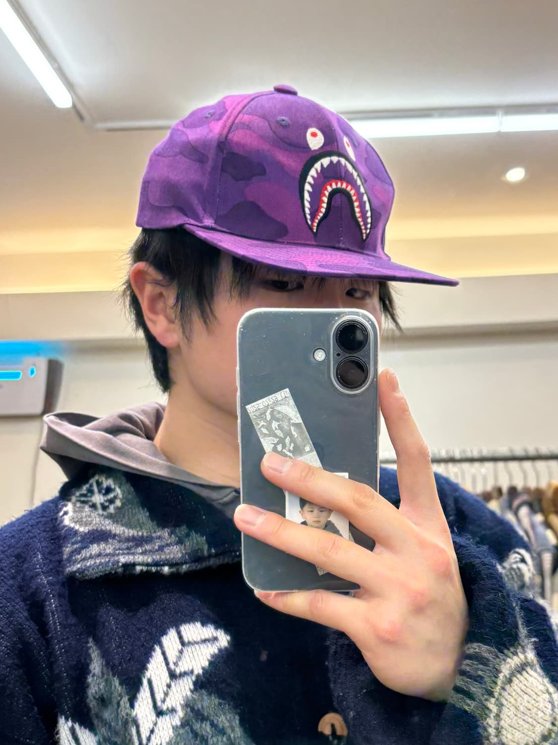 베이프 밀리터리 샤크 자수 캡 상품이미지8