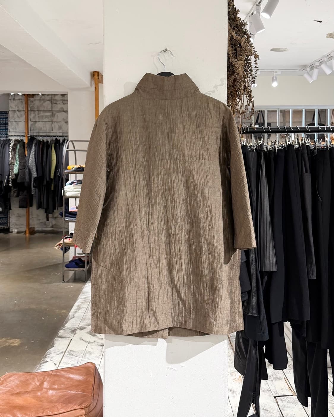 마르니 브라운 린넨 혼방 하프 슬리브 코트 상품이미지6