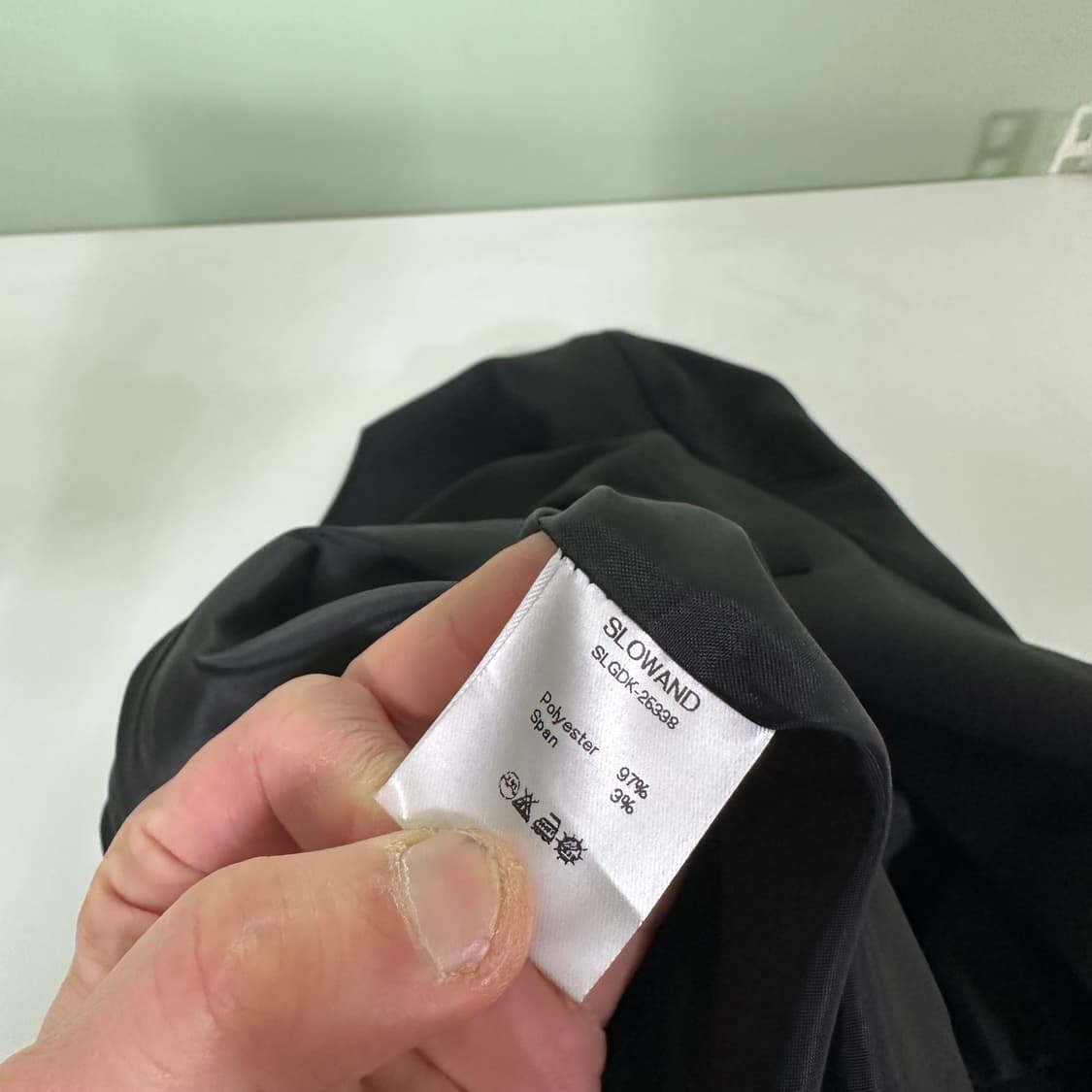 택달린새것 우먼M 슬로우앤드 블랙 싱글 논카라 블레이져 상품이미지6