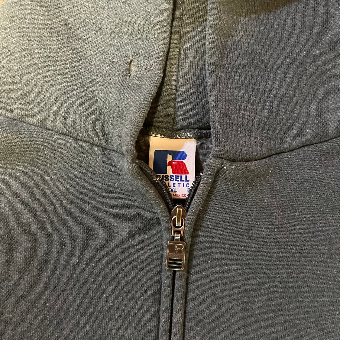 [XXL] 90s 빈티지 러셀 후드집업 슬레이트 그레이 상품이미지3