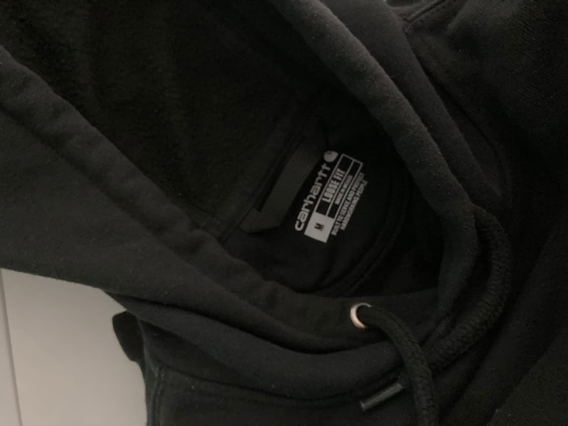 칼하트 빈티지 블랙 루즈핏 기모 후드 상품이미지5