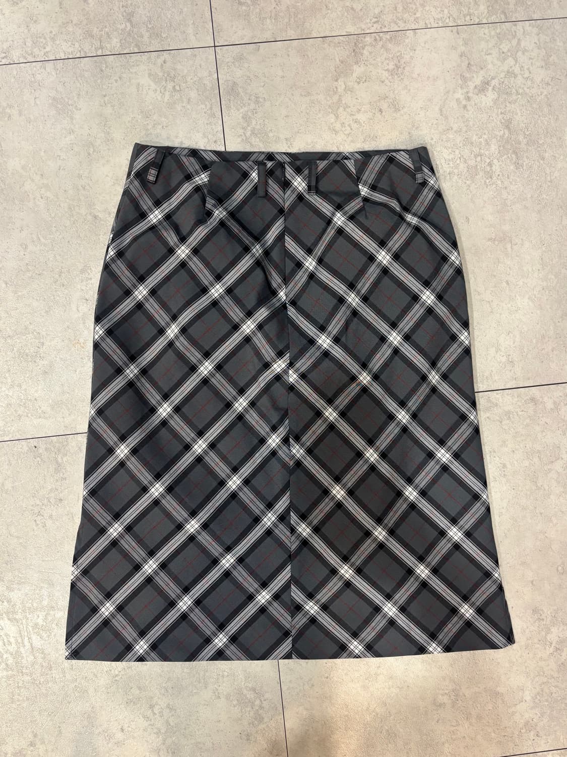 디망쉬) Check Long Skirt GR M 상품이미지6