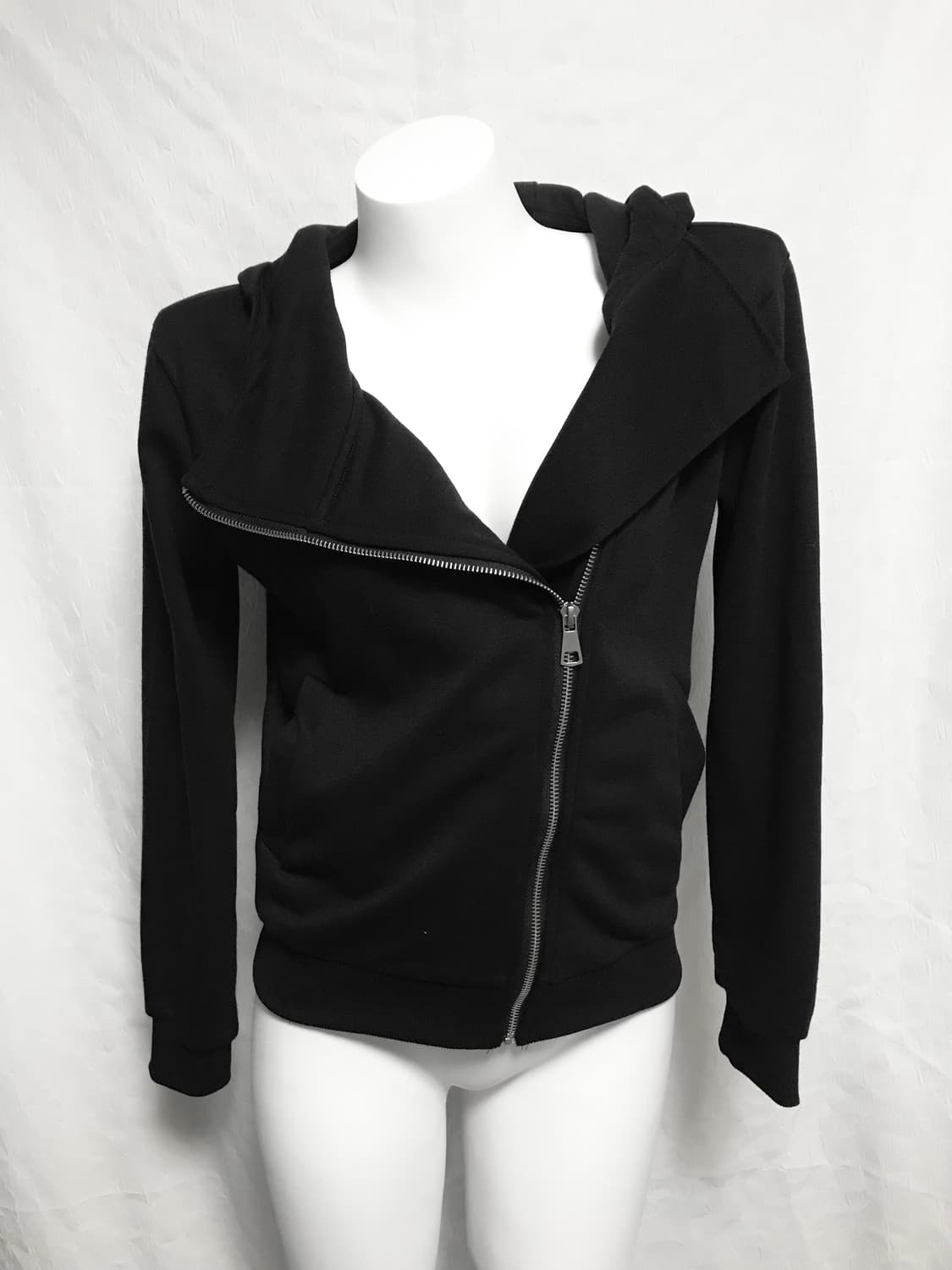 빈티지 사선 지퍼 하이넥 후드 집업 상품이미지2