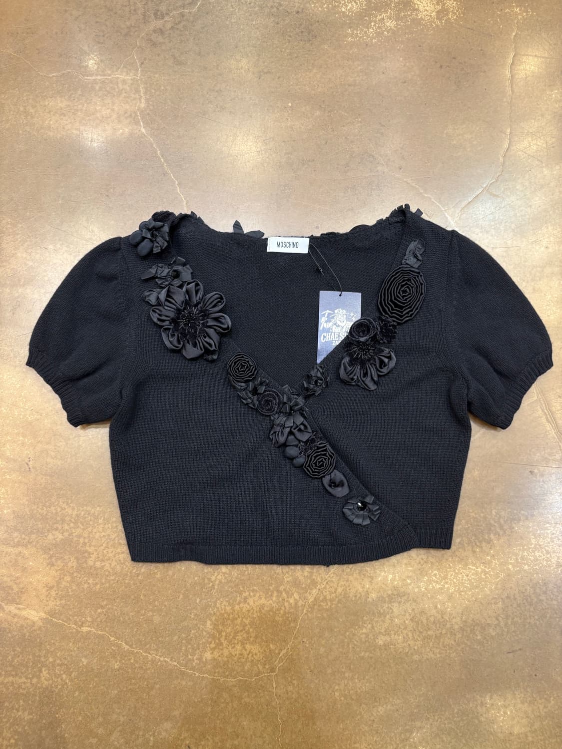 moschino 블랙 플라워 가디건#csz283 상품이미지1