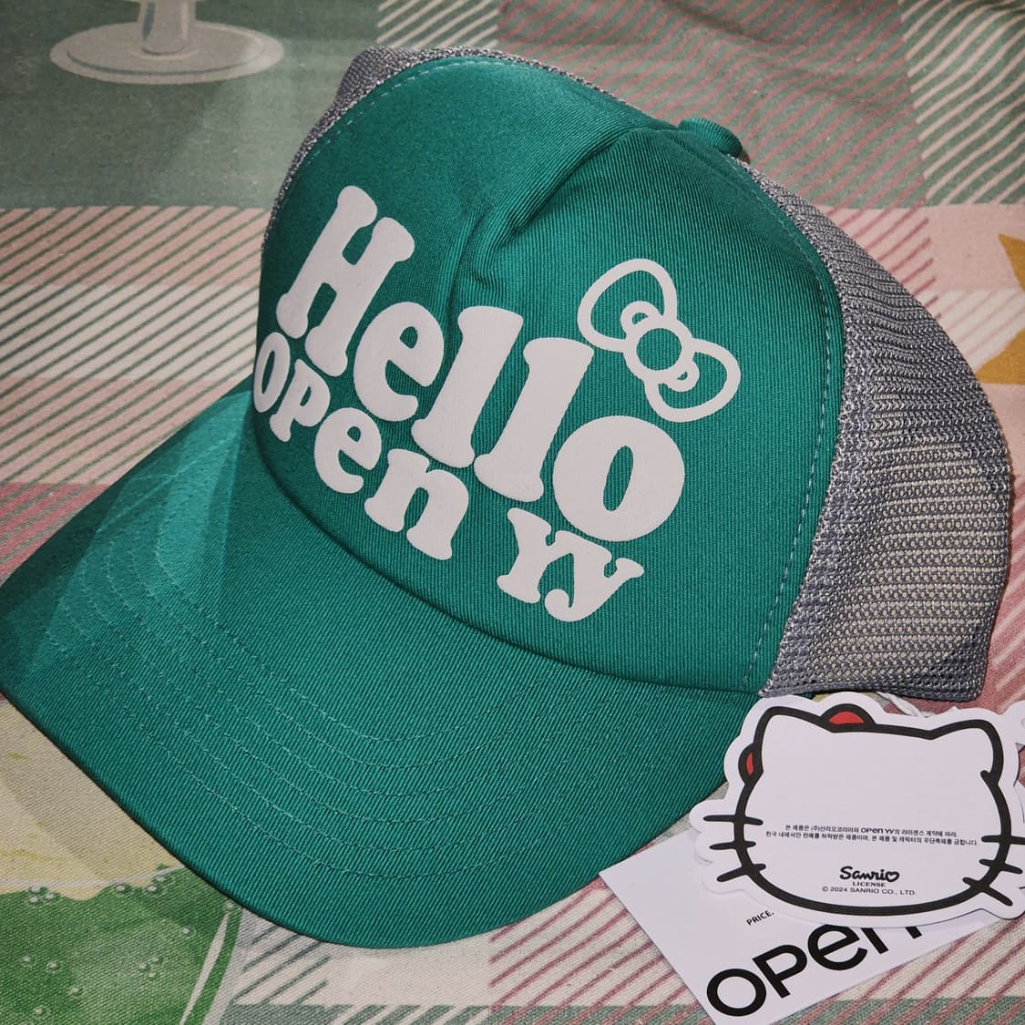오픈 와이와이 콜라보 키티 그린 메쉬 트러커 상품이미지9