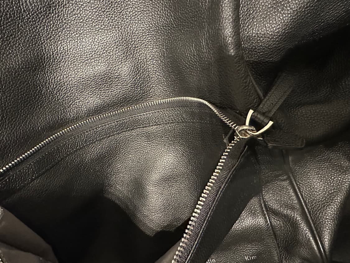 마뗑킴 소가죽 뉴 빅백 블랙 상품이미지4