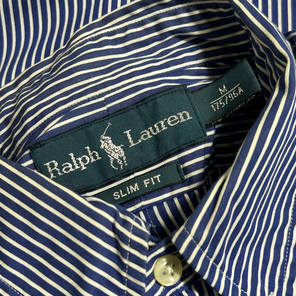 폴로 랄프로렌 스트라이프 셔츠 스카이 블루 M 상품이미지7