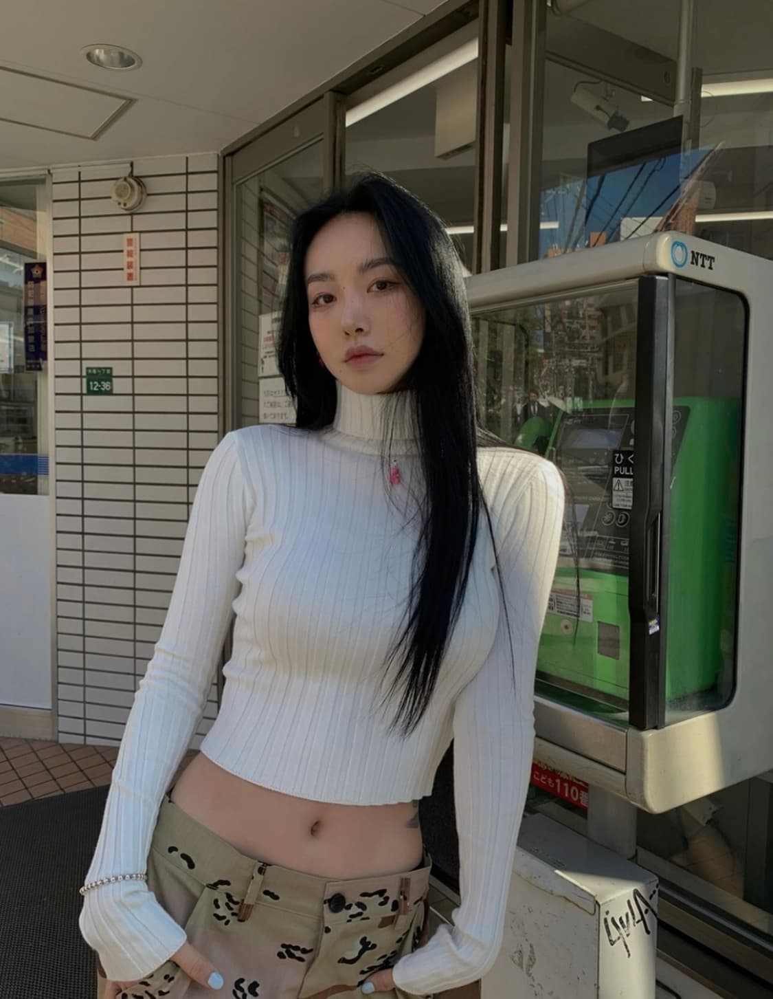 페일제이드 목폴라 티셔츠, 골지 목폴라 티셔츠, 터틀렉 립 니트 핑크 상품이미지6