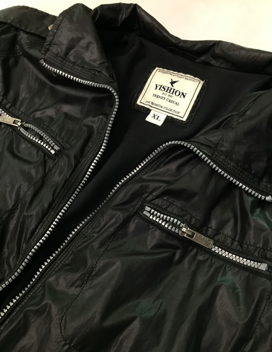 [XL] YISHION 빈티지 블랙 나일론자켓 상품이미지2