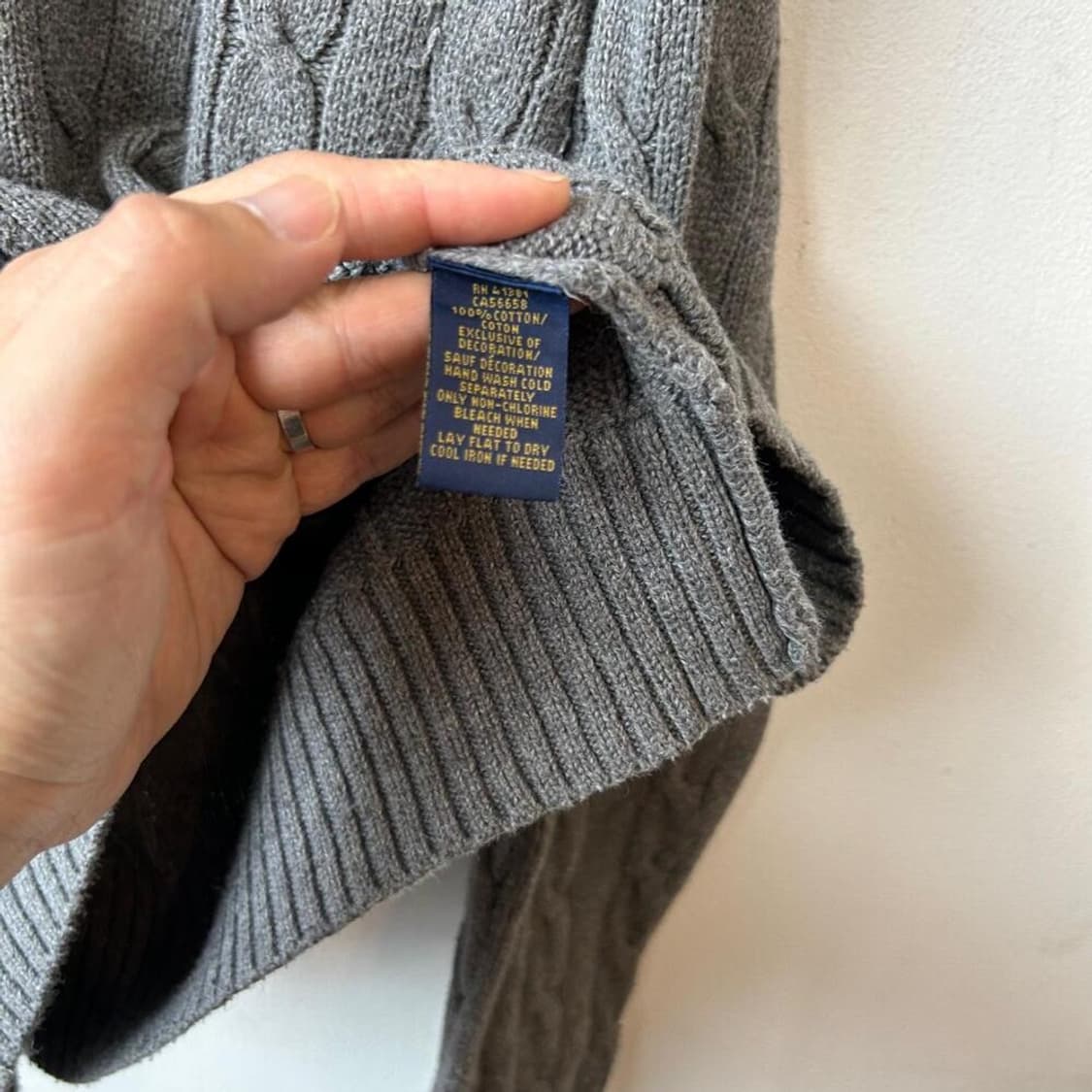 9681 - 폴로 랄프로렌 그레이 꽈배기 니트 상품이미지6
