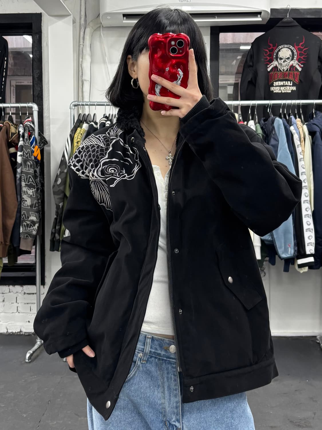 카라쿠리 타마시 오리엔탈 퍼 안감 워크자켓 상품이미지1