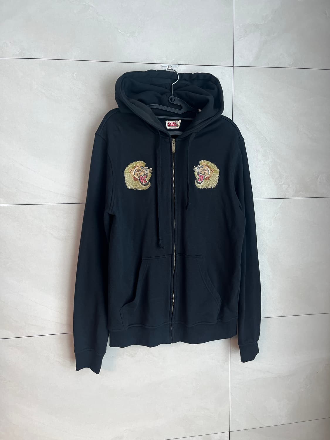 재팬라인 에비수 교토 호랑이 자수 후드집업 블랙 [XL] 상품이미지3