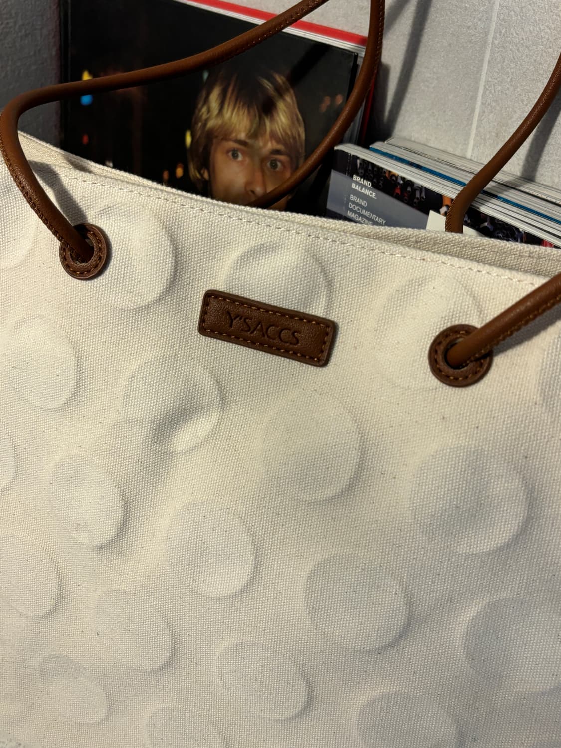 Y'saccs 엠보싱 도트 캔버스 토트백 상품이미지3