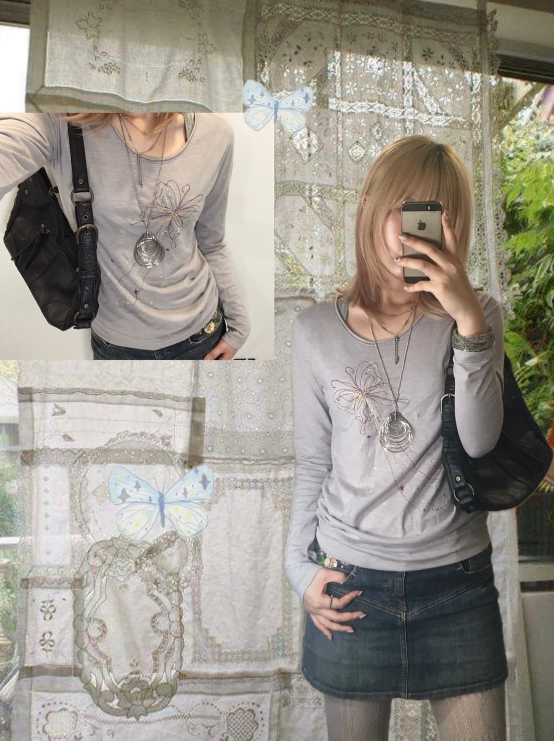 jpn vintage sora grey handwork t shirt 상품이미지1