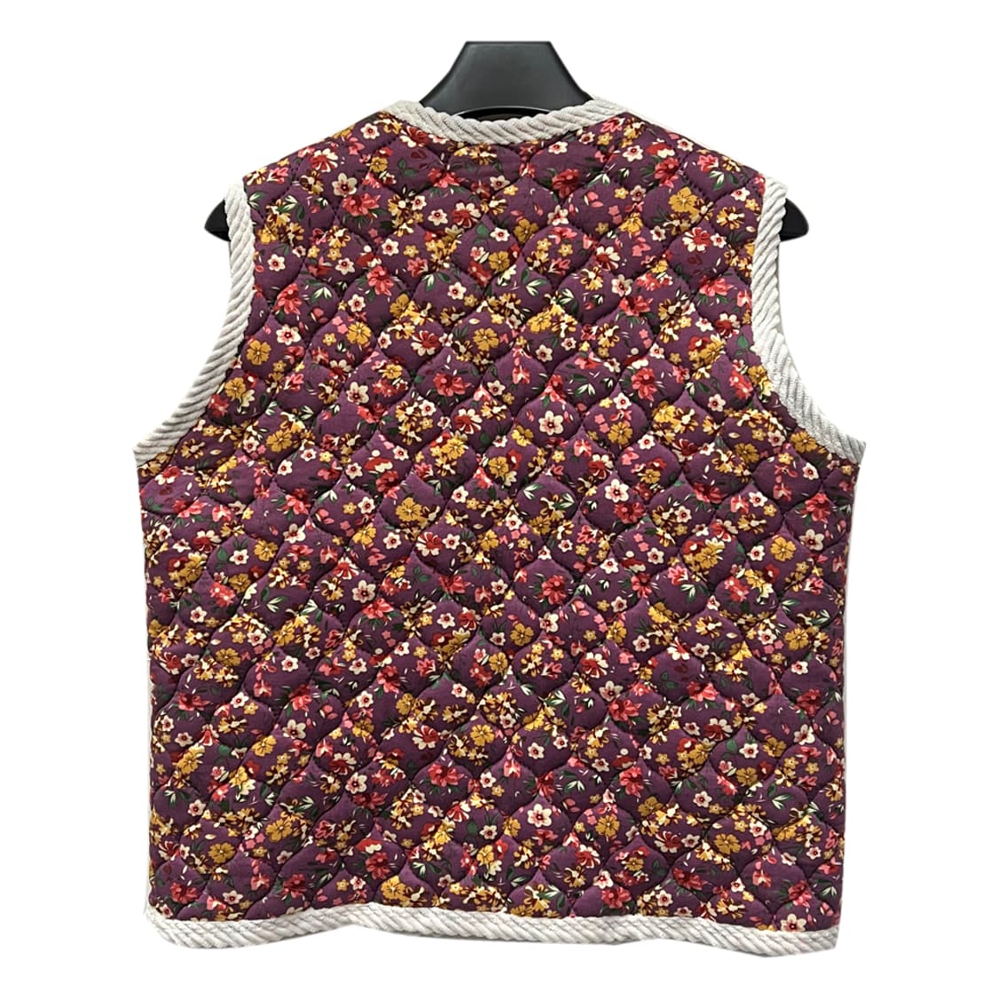 꽃무늬 기모 촌캉스 김장 조끼 퍼플 FREE 상품이미지2