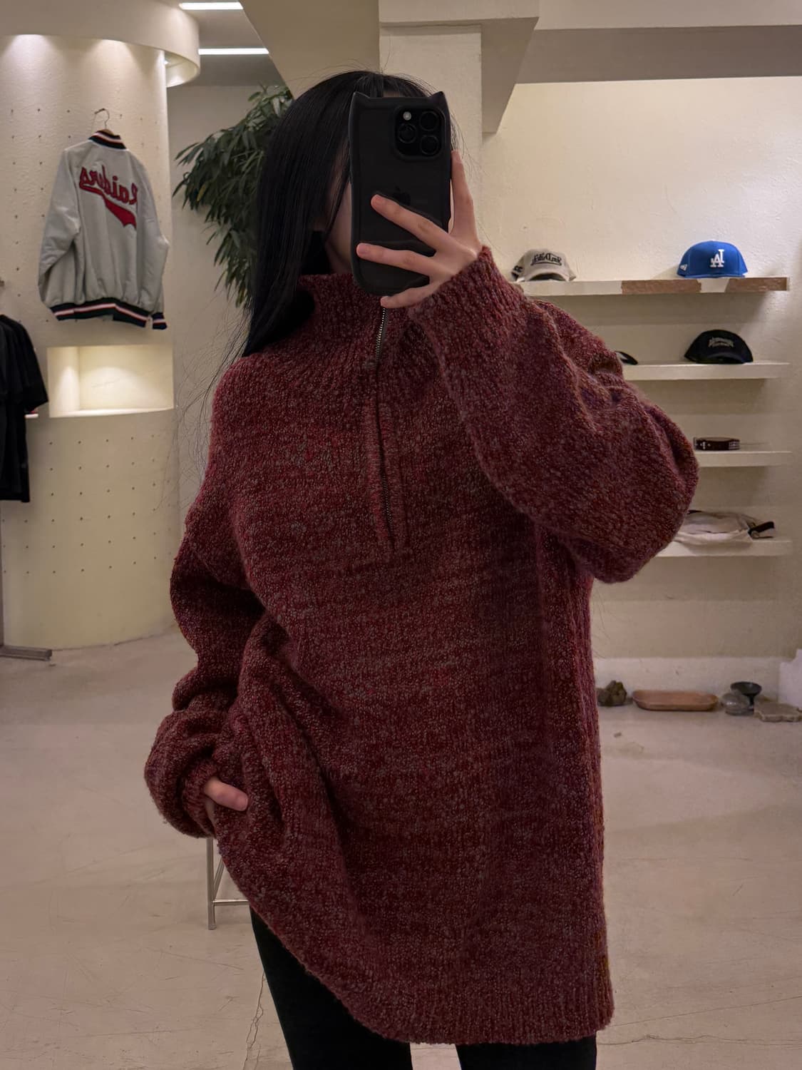 999휴머니티 부클 하프집업 디테일 울 스웨터 U33 상품이미지1