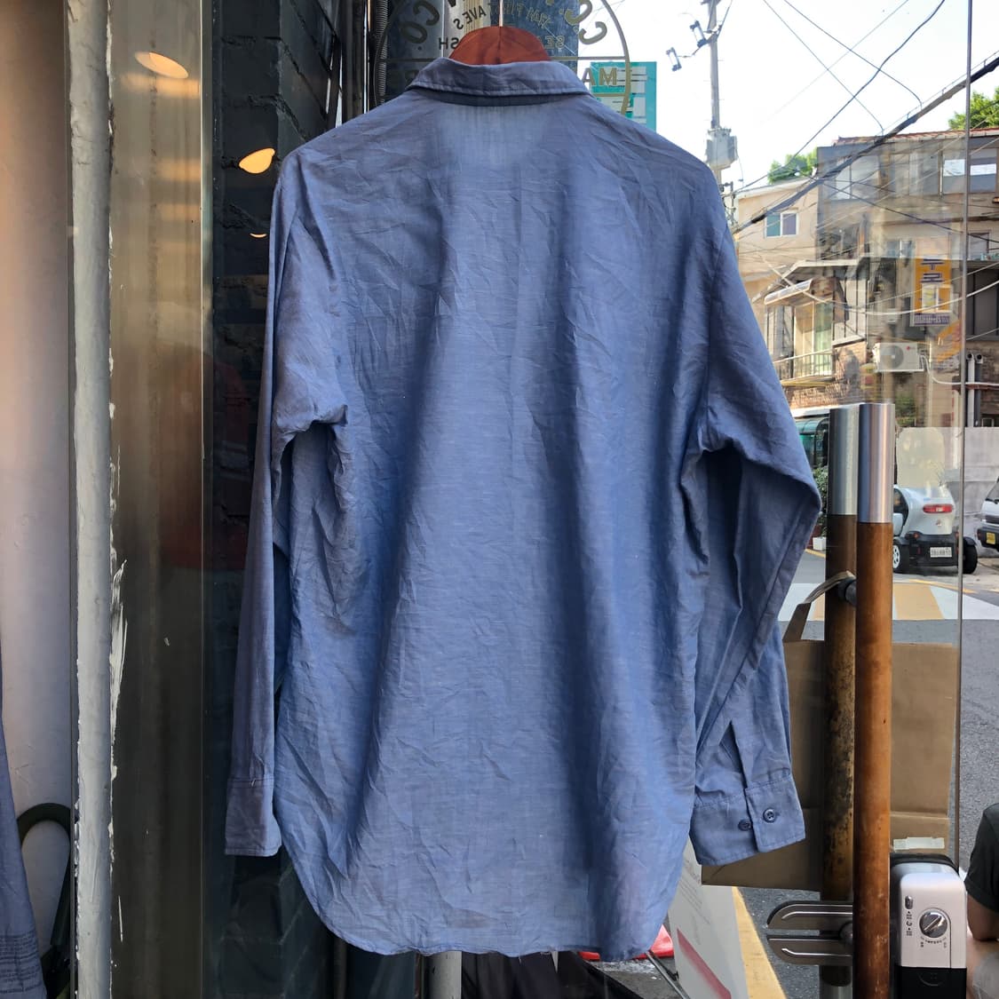 80s USN Chambray Shirt-L 상품이미지6
