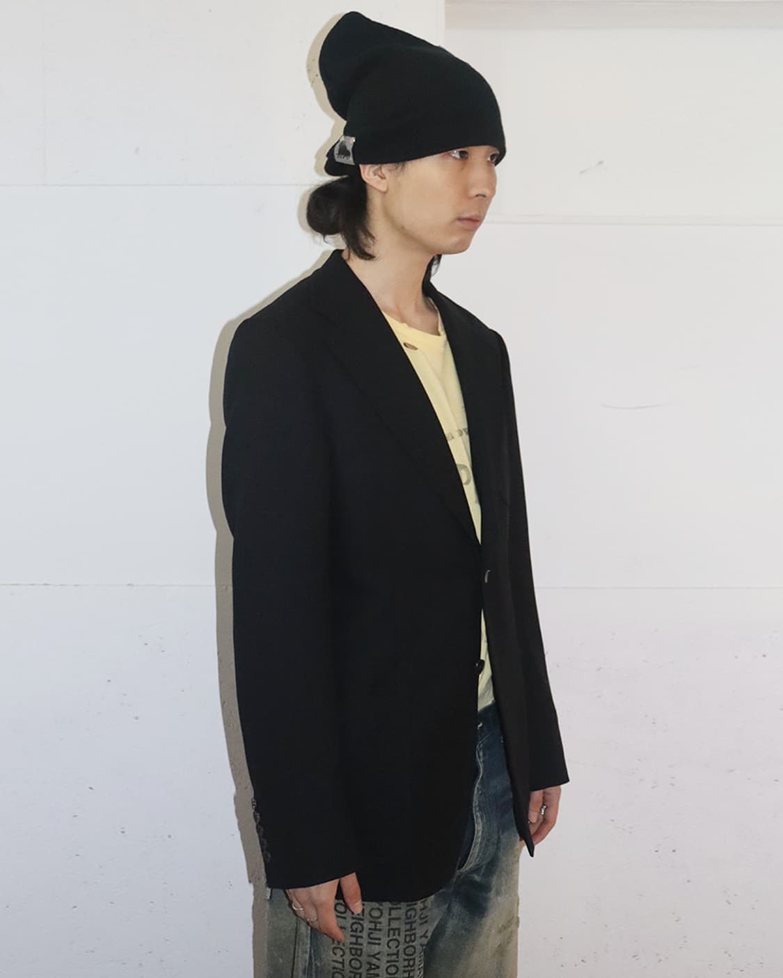 구찌 by 톰 포드 실크 블렌드 투 버튼 블레이저 블랙 상품이미지2