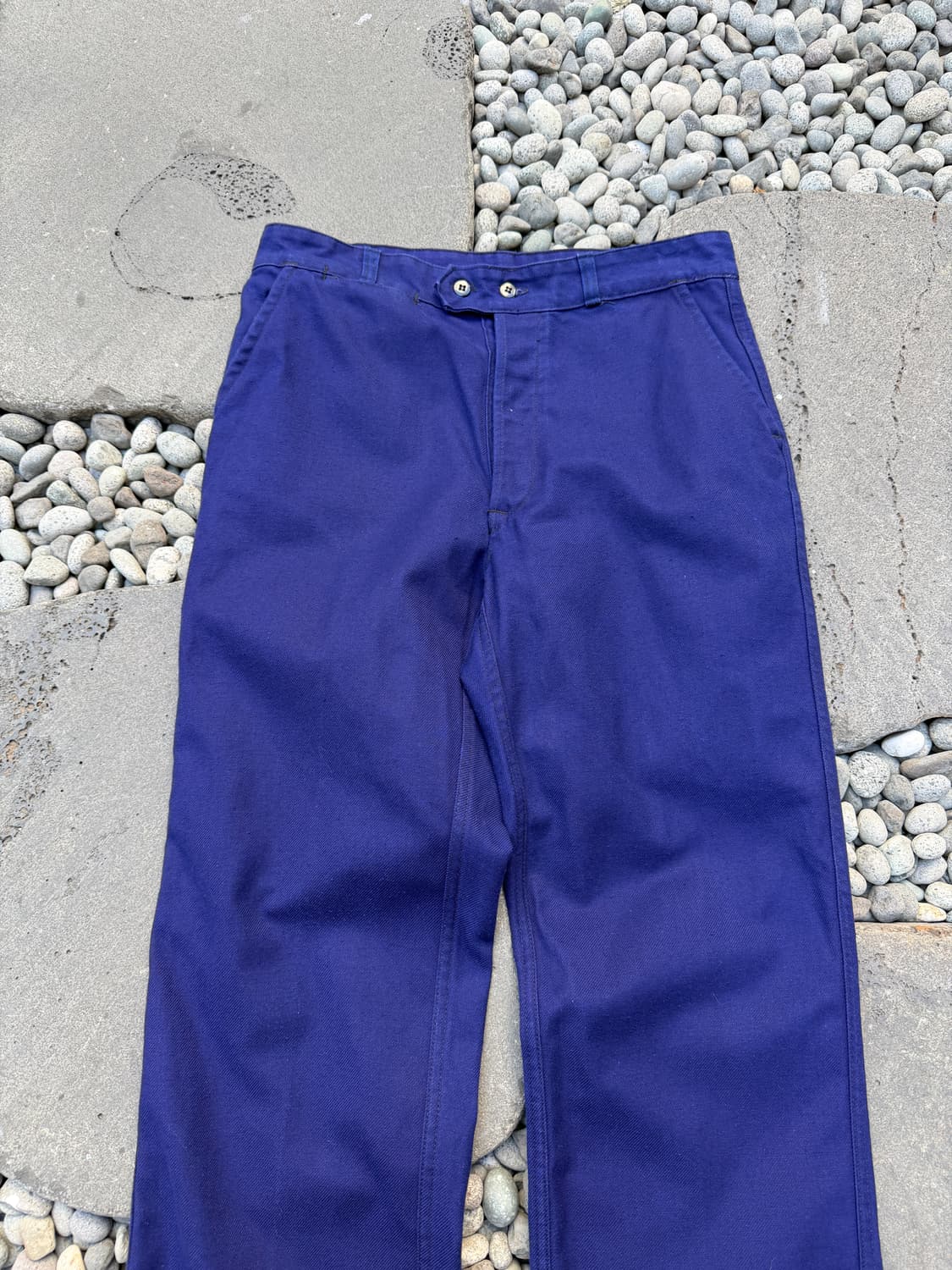 1970s Au Molinel INK BLUE NAVY 프렌치워크팬츠 상품이미지4