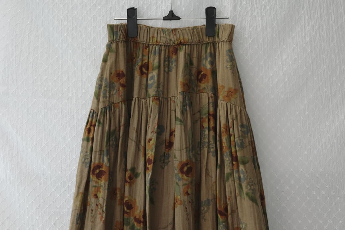 vintage flower unbalanced skirt 상품이미지4