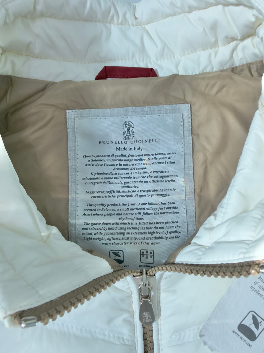 새상품 브루넬로 쿠치넬리 구스 패딩 조끼 베스트 L 정품택O 상품이미지2