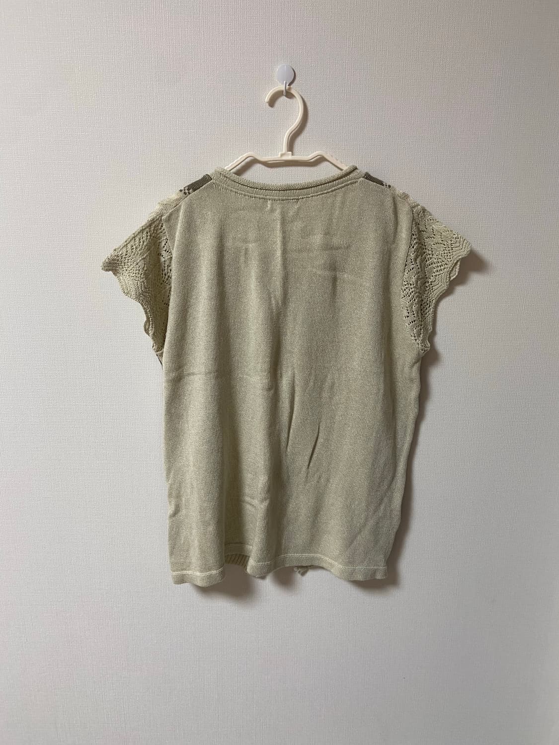 일본 빈티지 모리걸 레이스 셔링 반팔 가디건 상품이미지6