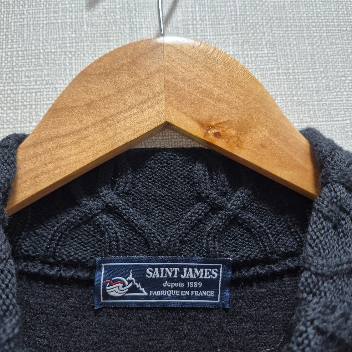 (SM) 세인트제임스 울 니트 하이넥 가디건 상품이미지5