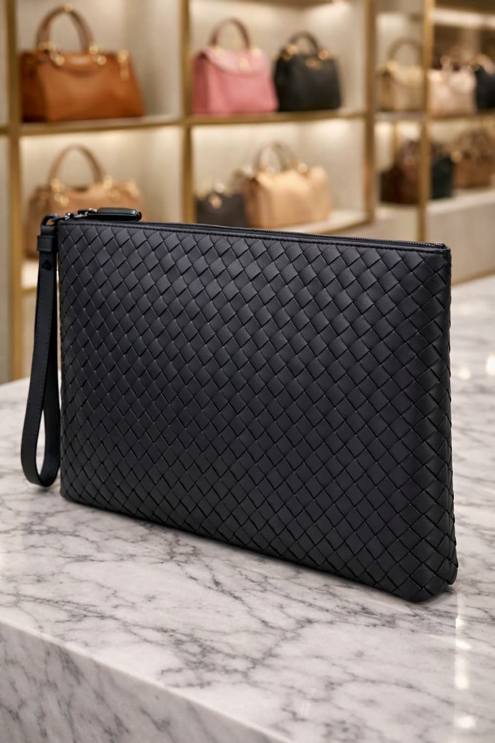 [S급] 보테가베네타 인트레치아토 레더 라지 클러치백 판매합니다!!! 상품이미지2