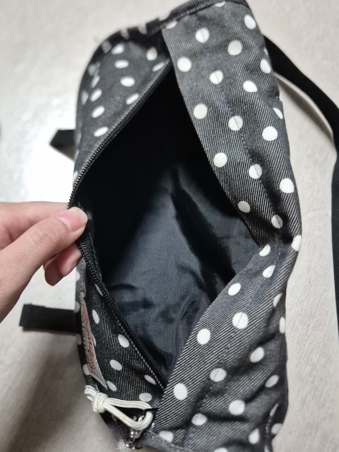 콜맨 땡땡이 도트 데님 크로스백/빈티지 모리걸 00's 상품이미지5