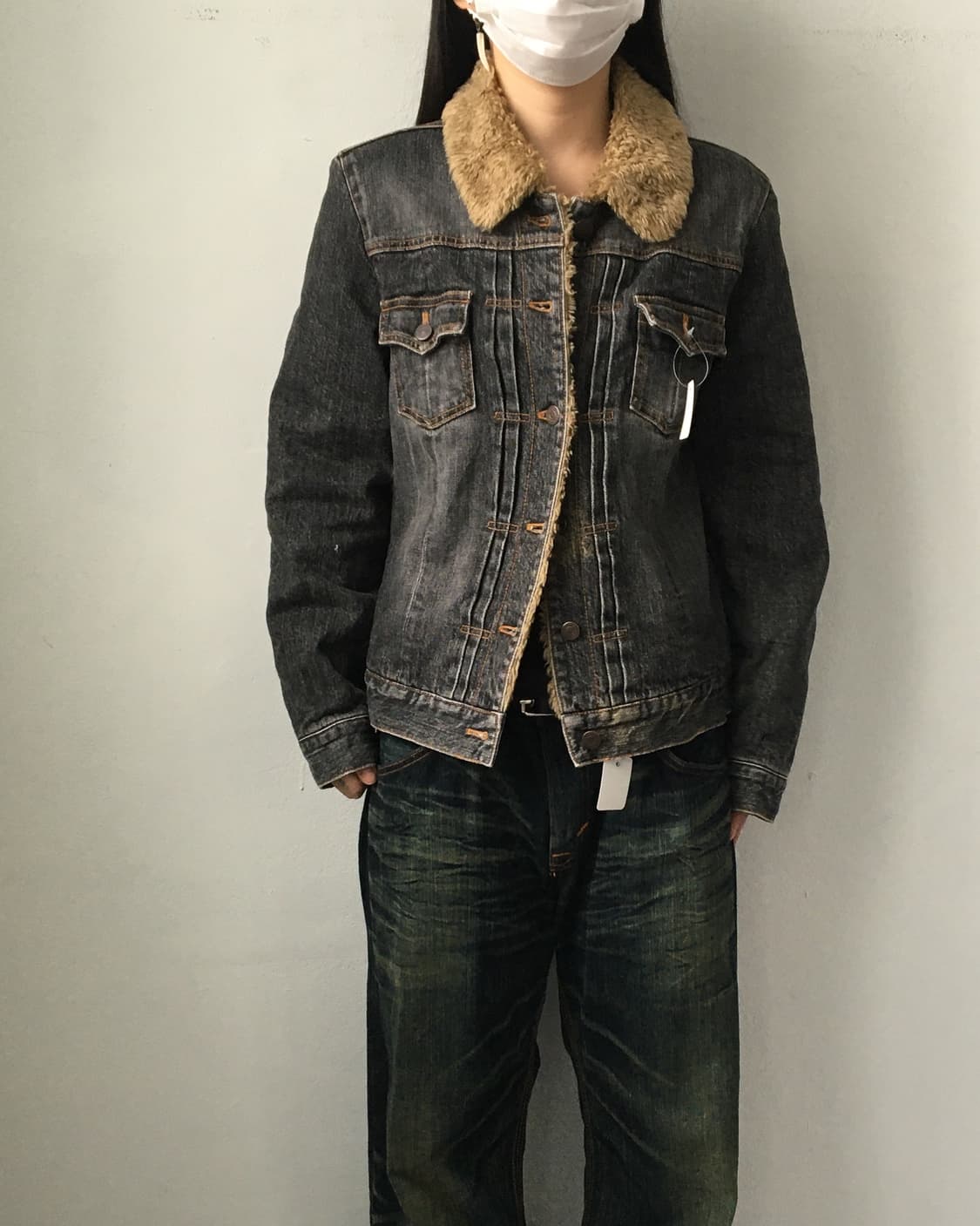 Gap fake fur point denim jacket 상품이미지1