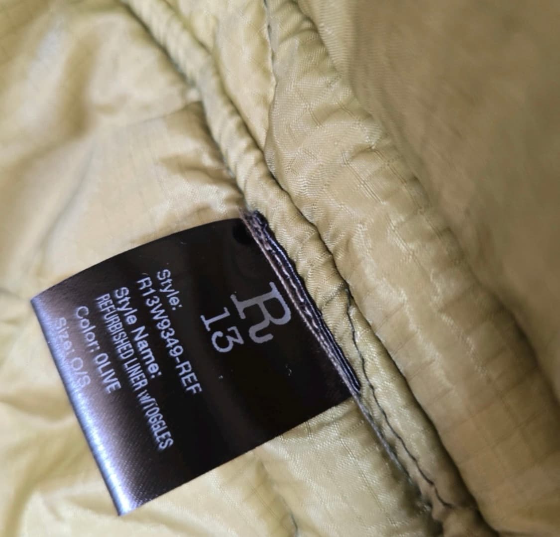 R13 리워크 토글 라이너 퀼팅 자켓 상품이미지8