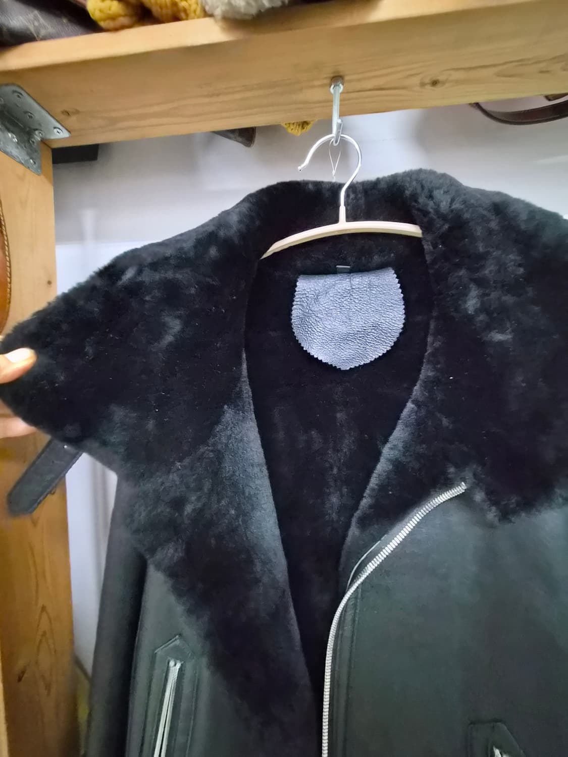 수입 리얼 무스탕 라이더 양털. 양가죽 상품이미지3