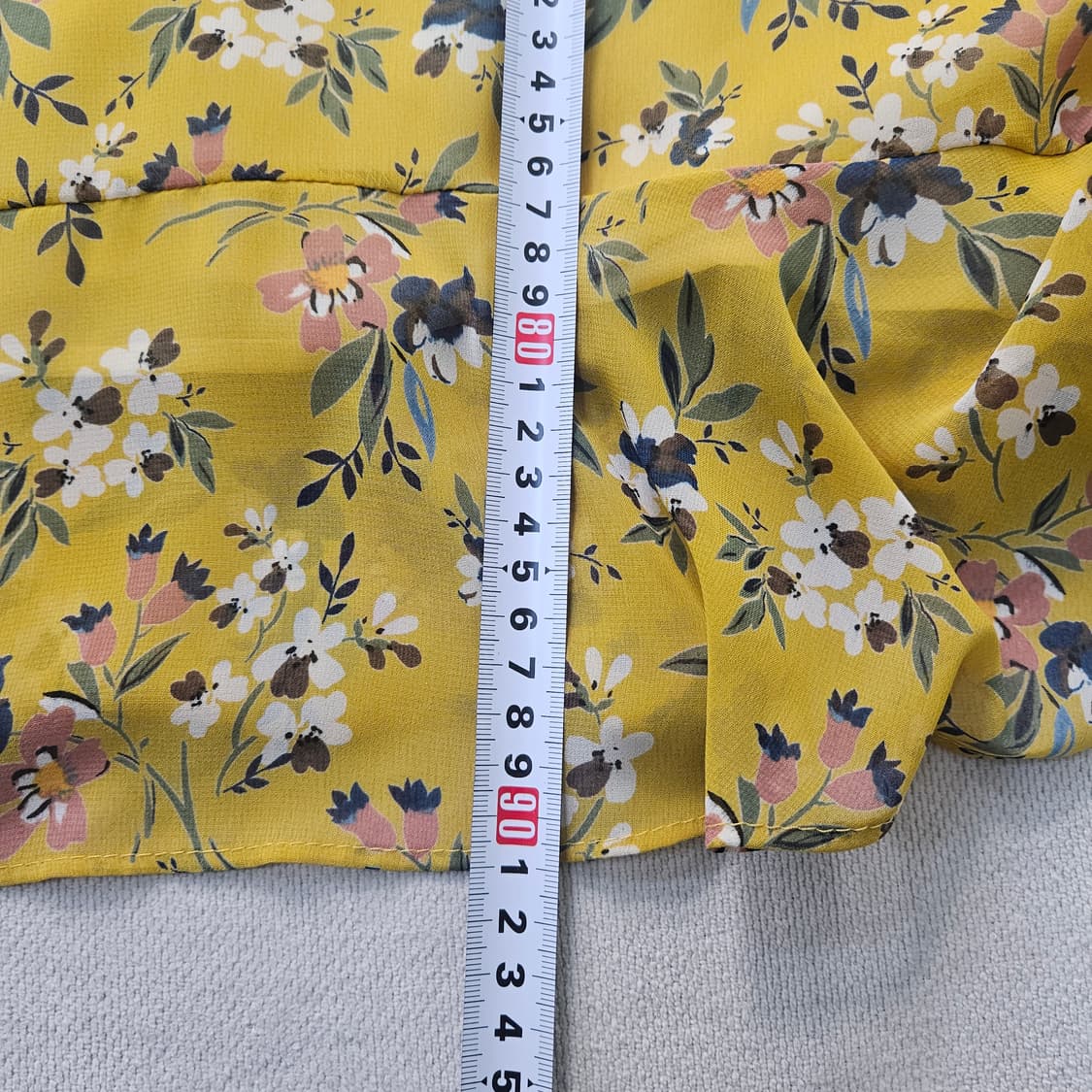 85-95 로엠 옐로우 플라워 원피스 0403Y 상품이미지6