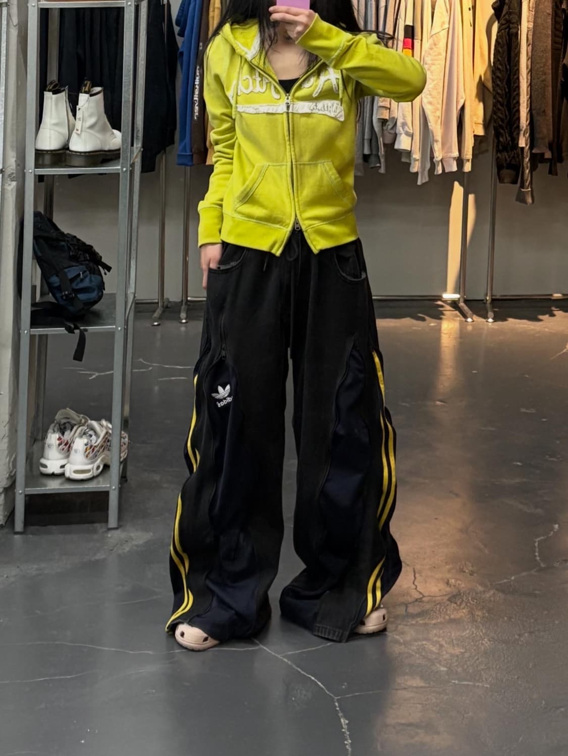 아베크롬비 y2k 라임 그린 후드집업 A2891 상품이미지1