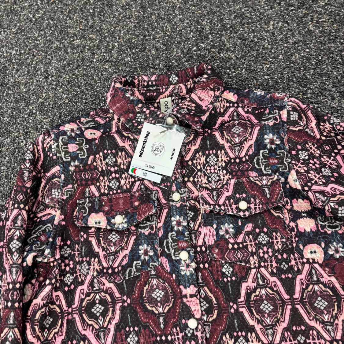 오들리 워크샵 패턴 자켓 상품이미지2