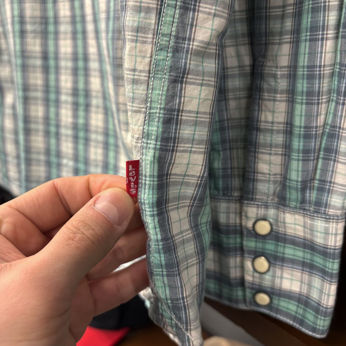 00s 리바이스 레트로 무드 플래드 체크 웨스턴셔츠 N597 상품이미지6