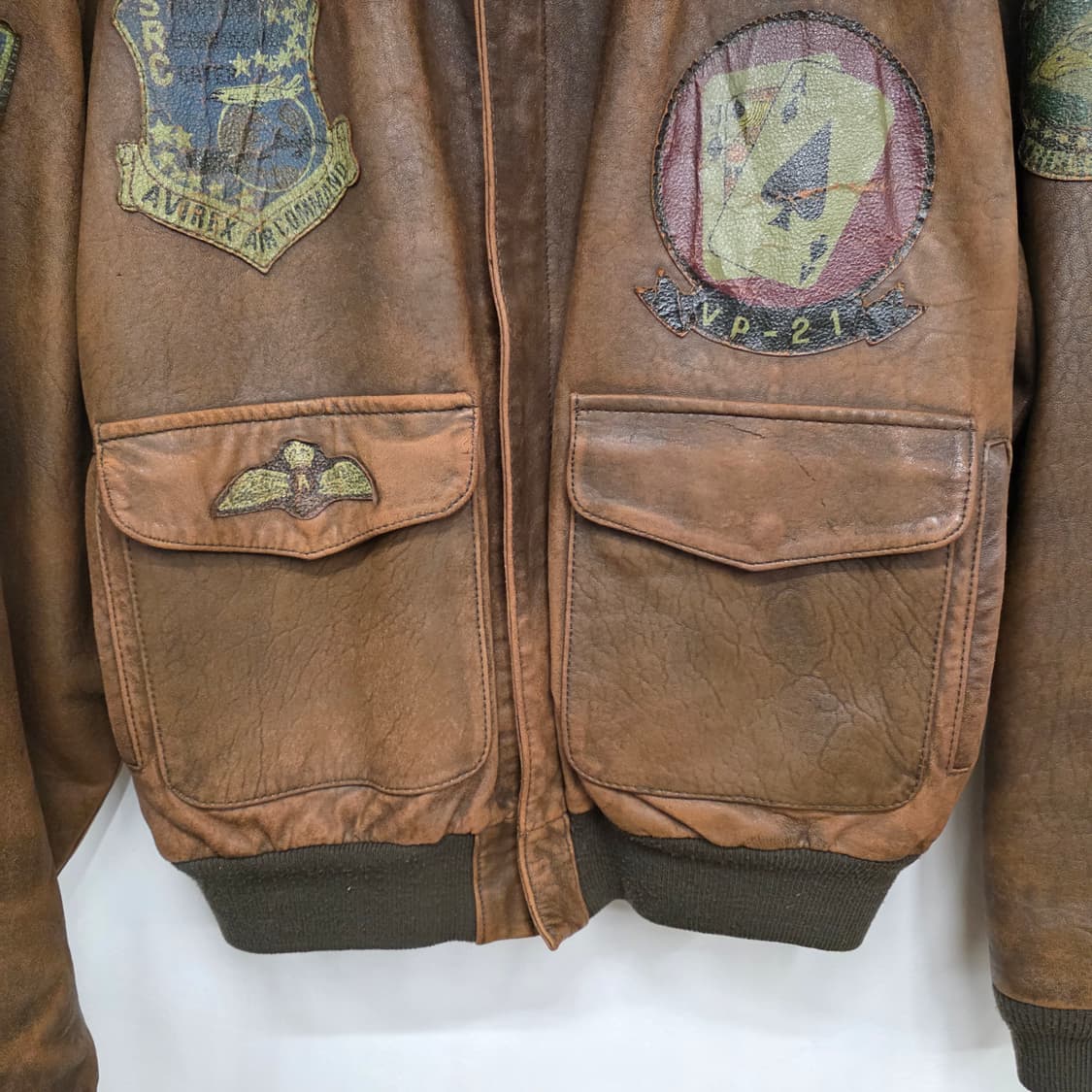 [S]AVIREX 빈티지 아비렉스 A-2 레더 봄버 자켓 상품이미지4